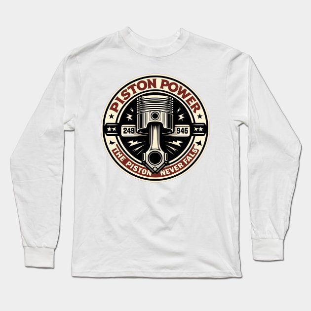 Piston Long Sleeve T-Shirt by Vehicles-Art